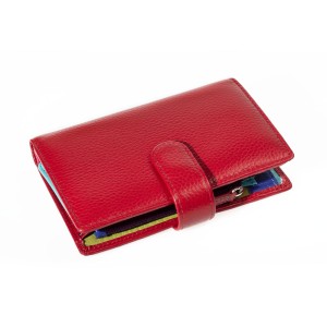 Portofel dama din piele naturala DiAmanti Faentina Rosso D-995